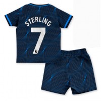 Chelsea Raheem Sterling #7 Fußballbekleidung Auswärtstrikot Kinder 2023-24 Kurzarm (+ kurze hosen)